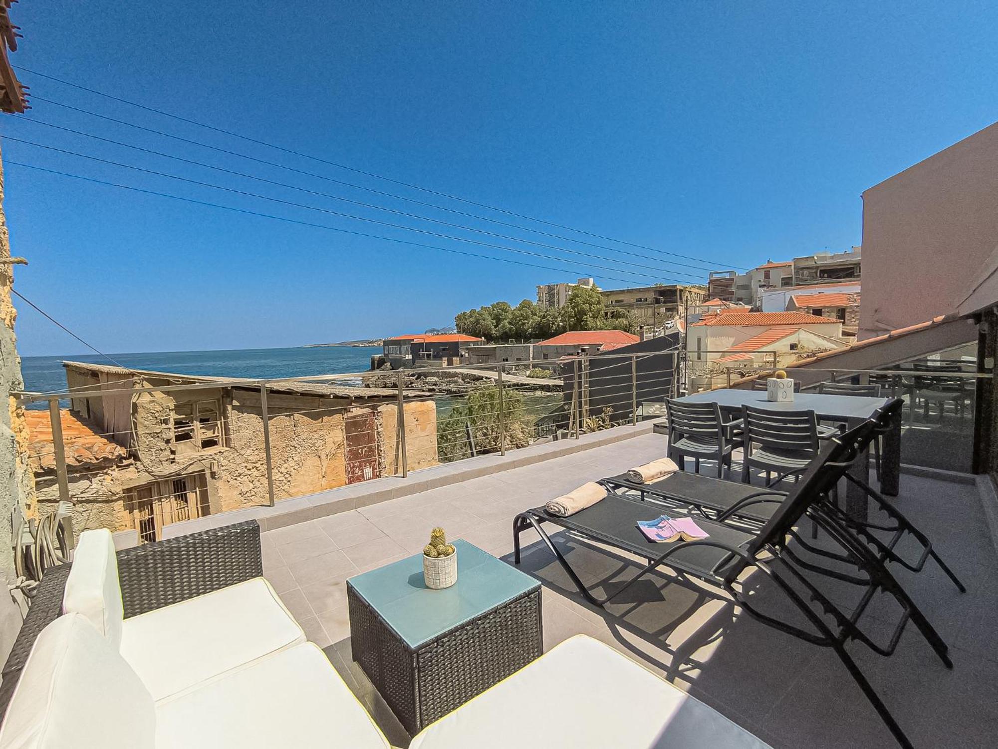 Charming Old Tannery House With Spacious Veranda And Stunning Sea View! Khania Eksteriør bilde